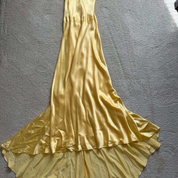VINTAGE Y2K Caché 100% Silk Yellow "How to Lose a Guy in 10 Days" Dress - Size 4 - Picture 8 of 12